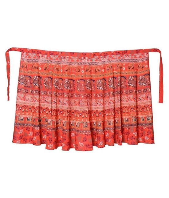 Rangun Cotton Straight Skirt - Red - 33-36