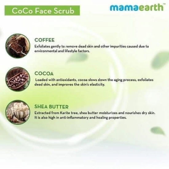 Mamaearth CoCo Face Scrub with Coffee & Cocoa - 100g