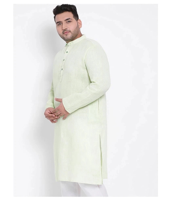 Hangup Green Linen Kurta - None