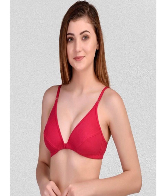 Zourt - Multicolor Cotton Non Padded Women's T-Shirt Bra ( Pack of 3 ) - None