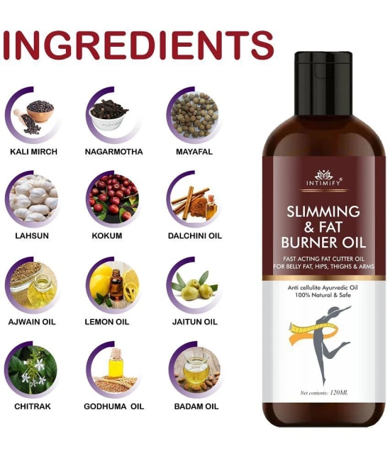 Intimify Slimming & Fat Burner Oil, Weight Loss Oil, Shaping & Firming Oil, Cellulite Oil 120 mL