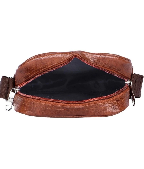 Raylan Tan Solid Messenger Bag - Tan