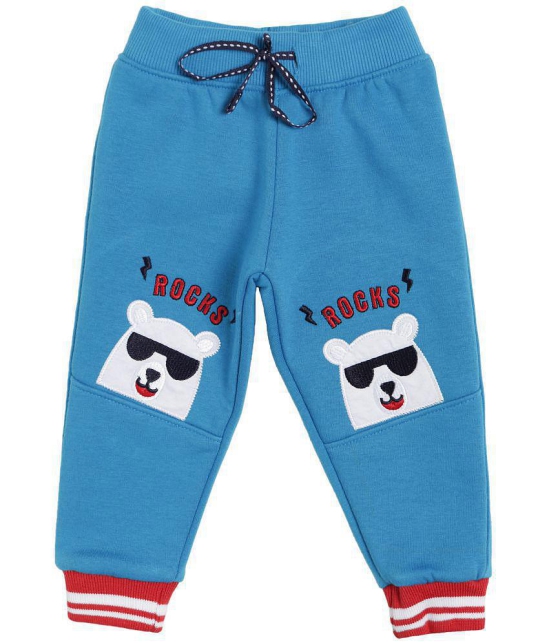 BOYS TRACK PANT  SOLID DEEP SEA BLUE - None