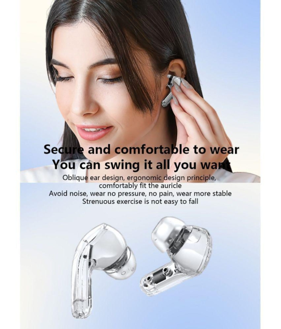 COREGENIX Ultrapodspro Type C Bluetooth Headphone In Ear 30 Hours Playback Low Latency IPX4(Splash & Sweat Proof) White