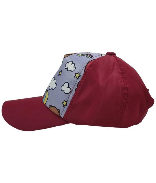 Zacharias Unisex Kids Cotton & Polyester Baby Cap kc-20 (Maroon_9-24 Months) (Pack of 1) - None