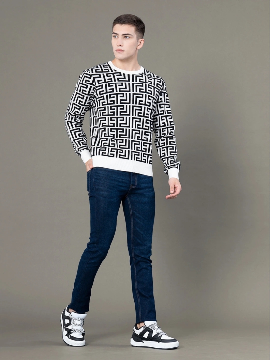 RedTape Round Neck Pattern Sweater for Men | Ultimate Comfort