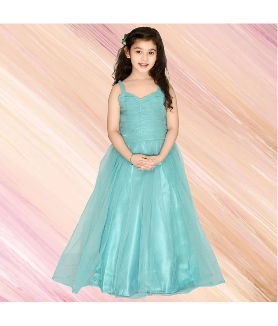 Arshia Fashions Blue Net Girls Gown ( Pack of 1 ) - None