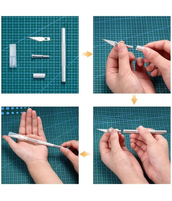 ECLET Detail Pen Knife with 5 Interchangeable Sharp Blades for Carving/Mat Cutting &Paper Cutting (Code 10