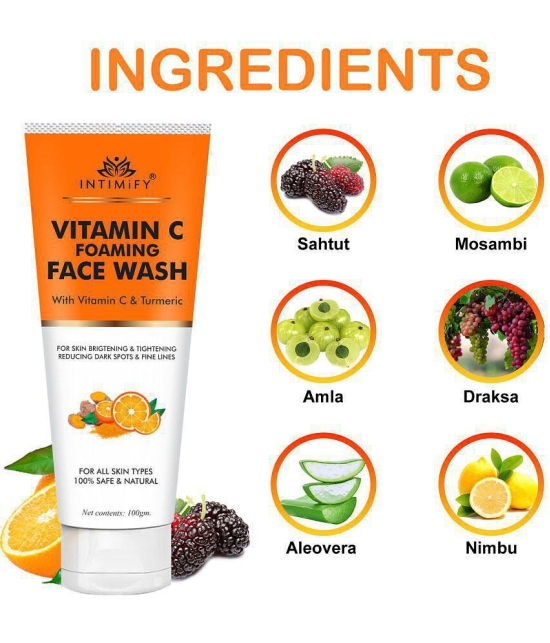 Intimify Vitamin C Face Wash, anti aging wrinkles face wash, skin brightening face wash, 100 gm