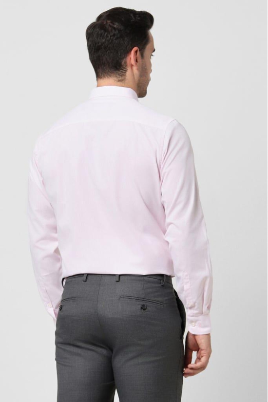 Men Pink Slim Fit Formal Full Sleeves Formal Shirt