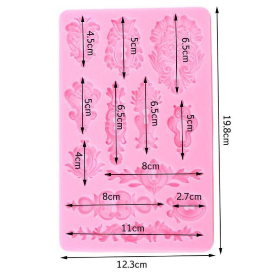 Craftial curve Silicone Chocolate moulds 150 mL - Pink