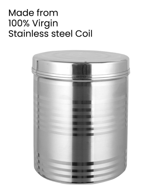 HOMETALES Stainless Steel Deep Dabba/ Food Storage Container 1700ml, 1400ml,800ml,Silver(3U) - Silver