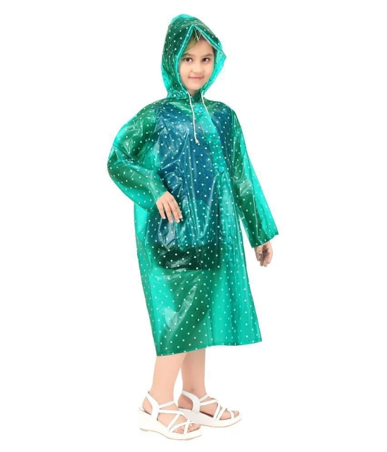 Goodluck Girls Dotted Pattern Full Sleeve Raincoat - 4 Years