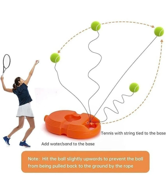 HORSE FIT Tennis Trainer Rebound Ball with String Solo Tennis Trainer Set Self Tennis Practice Ball with String Cricket Trainer Rebound Ball with Rope Fill Sand or Water (Multicolor) - One S