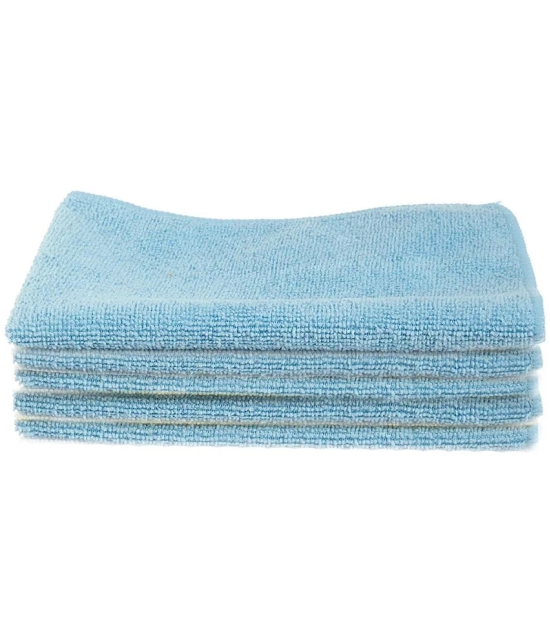 HOMETALES - Blue 340 GSM Microfiber Cloth For Automobile ( Pack of 4 )