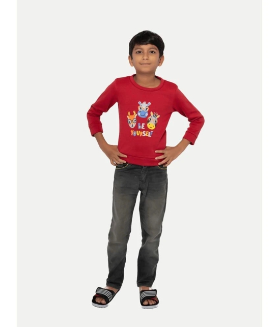 Radprix Red Cotton Blend Boys Sweatshirt ( Pack of 1 ) - None