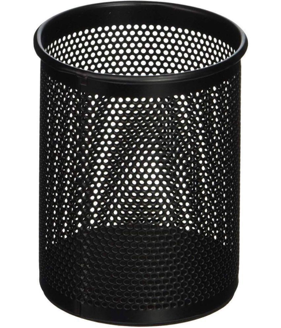 SHB Black : Easypag 1 Pcs 3.5 inch Round Mesh Cup Desk Pen Pencil Holder , Black