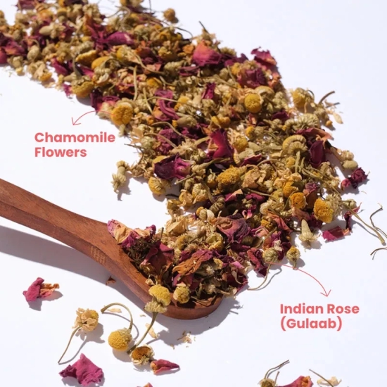 Chamomile Rose Herb Tea-1.75 oz Loose Tea| 25 cups