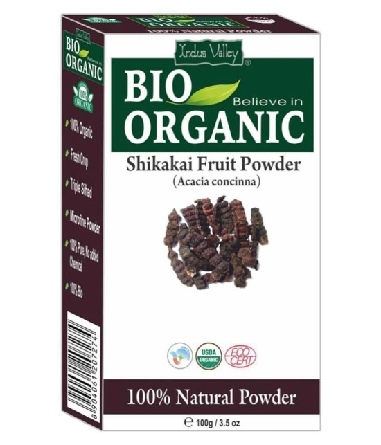 Indus Valley Bio Organic Herbal Henna Powder and Pure Shikakai Powder- Set of 2 (200 g)