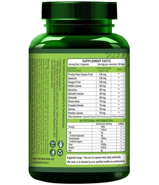 Agniveda Naturals Plant Based Iron Blood Builder, Supports Iron Deficiency For Men & Women - 60 Caps