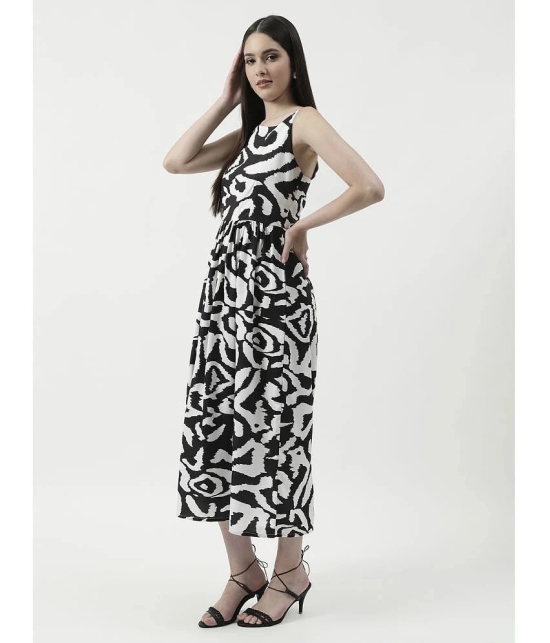 Zima Leto Polyester Printed Full Length Womens A-line Dress - Black ( Pack of 1 ) - None