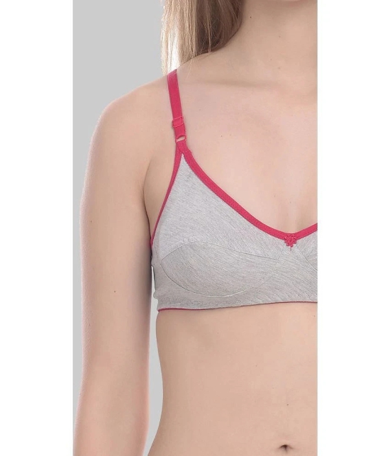 Elina - Beige Cotton Non Padded Womens T-Shirt Bra ( Pack of 2 ) - None