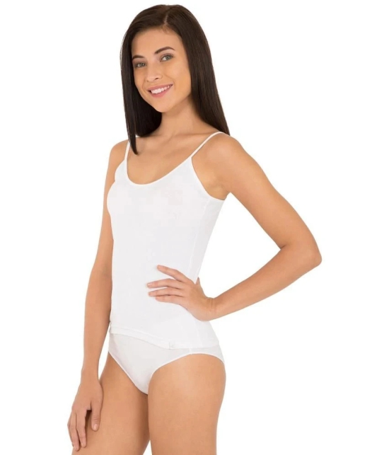 Jockey 1487 Women's Super Combed Cotton Rib Camisole with Adjustable Straps - White - None