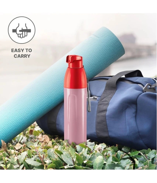 Milton Kool Convex 1100 Insulated Inner Pet Water Bottle, 900 ml, Light Red | Easy To Carry | Leak Proof | School | Office | Gym | Hiking | Treking | Travel Bottle - Red