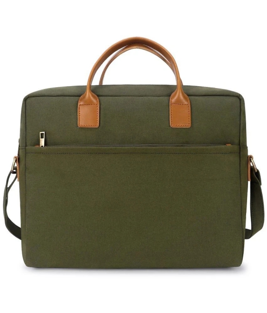 Walrus Green Canvas Office Bag - Green