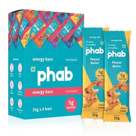 Phab Energy Bar Peanut Butter 35G, 1 Pc