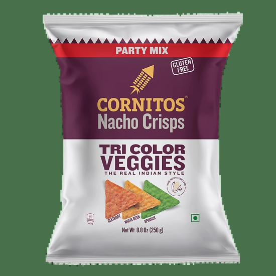 Cornitos Nachos - Tri Color Veggie, 250 G