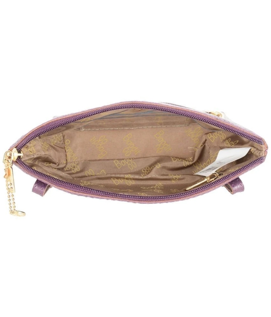 Baggit Purple Faux Leather Sling Bag - Purple