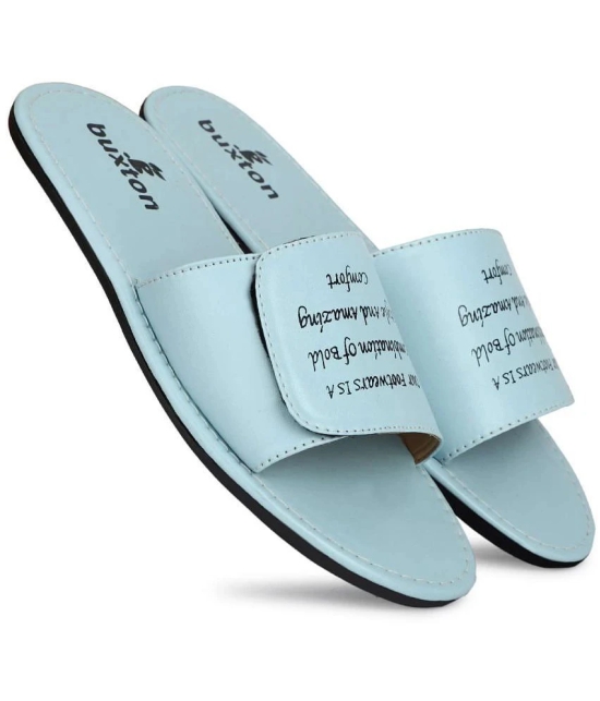 Buxton Light Blue Mens Slide Flip Flop - None