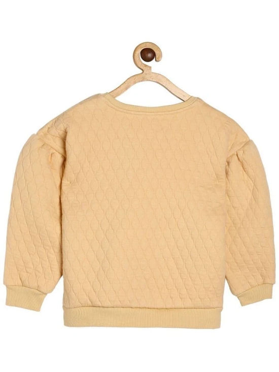 MINI KLUB Girls Cotton Blend Sweatshirt ( Beige ) - None