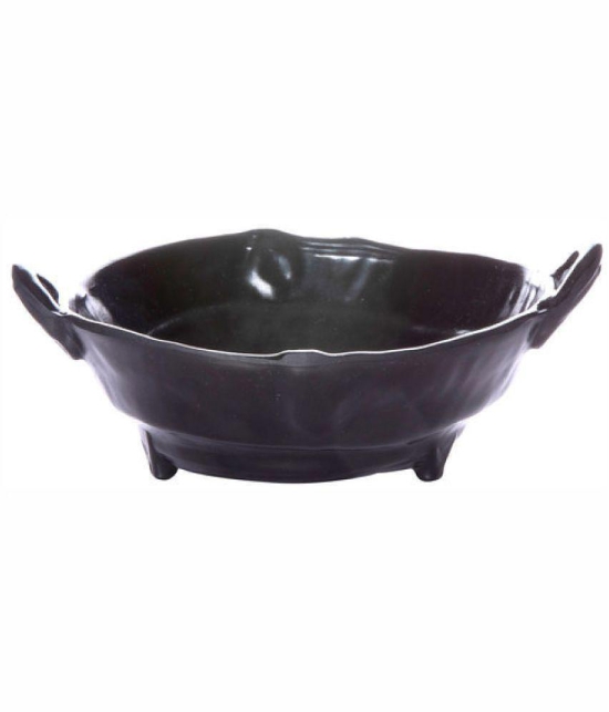 Good Homes 2 Pcs Melamine Black Platter - Black