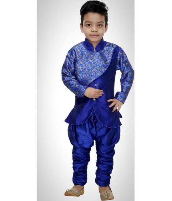 Rydho - Blue Polyester Boys Kurta With Churidar ( Pack of 1 ) - None