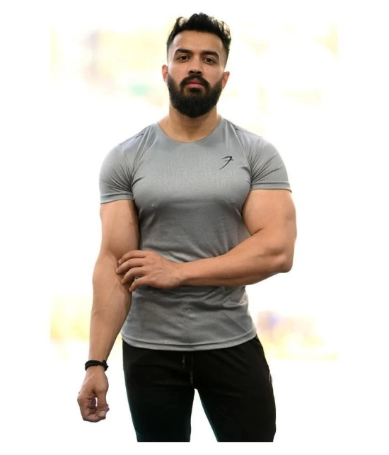 Fuaark - Light Grey Polyester Regular Fit Mens Compression T-Shirt ( Pack of 1 ) - S