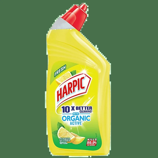 Harpic Organic Active Disinfectant Toilet Cleaner Liquid, Citrus, 500 Ml