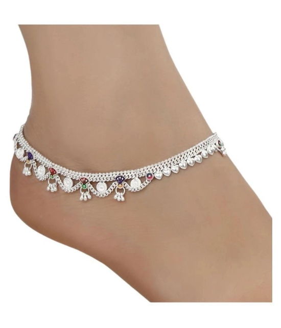 AanyaCentric - Silver Anklets ( Pack of 1 ) - Silver