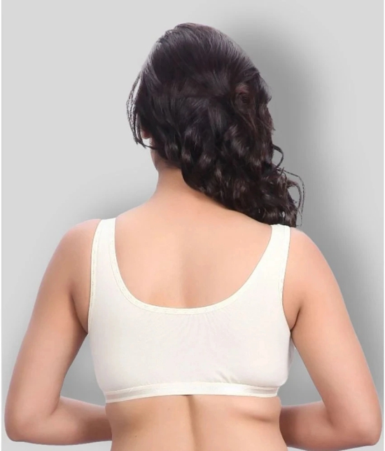 Kiran Enterprises White Cotton Non Padded Womens T-Shirt Bra ( Pack of 2 ) - None