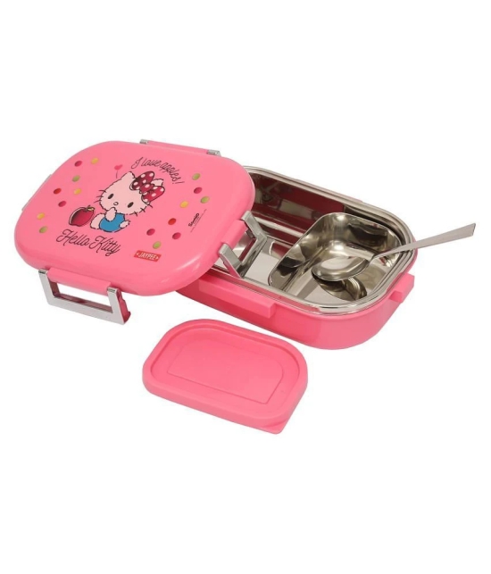 Jaypee - Pink Metal Lunch Box ( Pack of 1 )