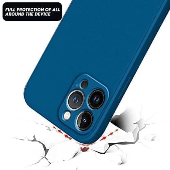 Winble iPhone 13 Pro Back Cover Case Liquid Silicone (Blue)