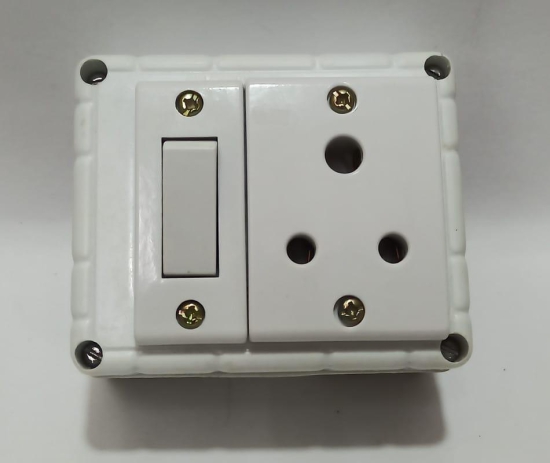 6A 1 Socket (3 Pin Socket) & 1 Switch Extension Box without Wire
