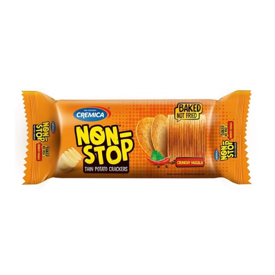 Cremica Non Stop Crunchy Masala Potato Crackers, 75 gm