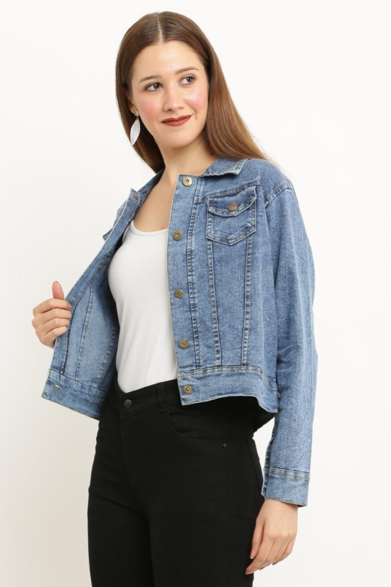 Lily Buds Women Denim Jacket-XL