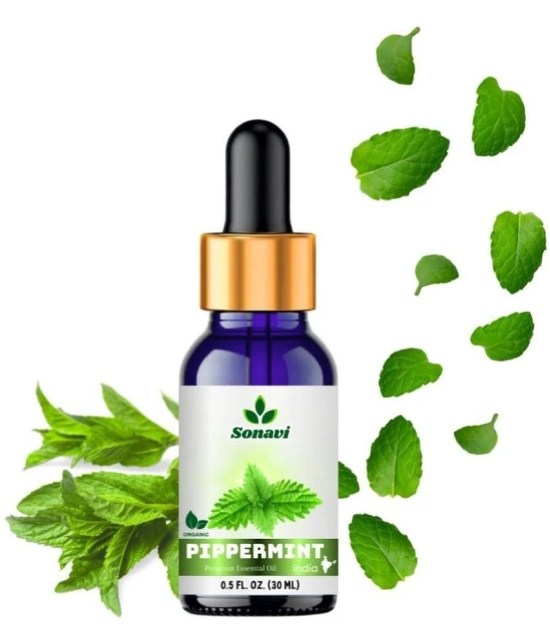 Sonavi Peppermint Stress Relief Essential Oil Green With Dropper 30 mL ( Pack of 1 )