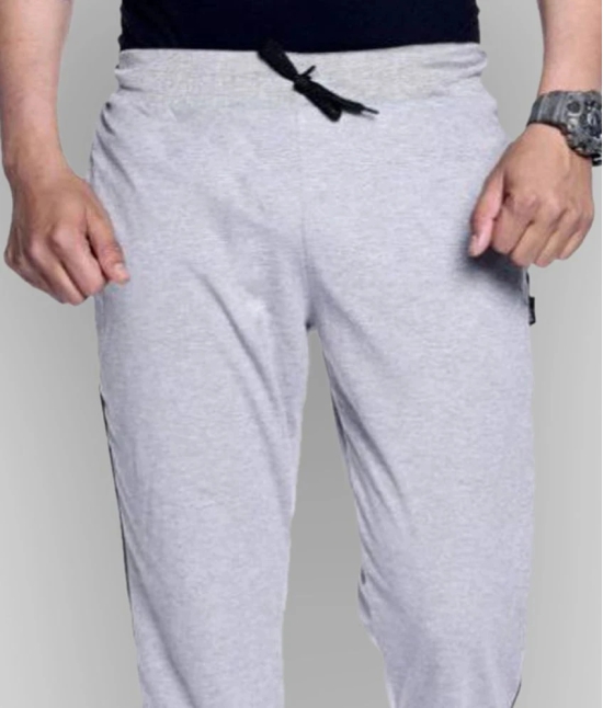 Zeffit - Light Grey Cotton Mens Trackpants ( Pack of 1 ) - L