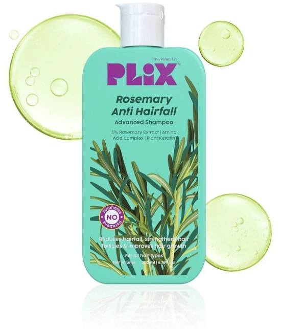 Plix Rosemary Advanced Anti Hair Fall Shampoo for Reducing Hair Loss & Breakage(200 ml)