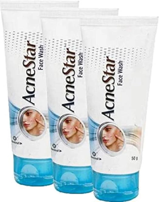 Mankind Acnestar Unisex Face Wash - (50 Gr 3 Pc)