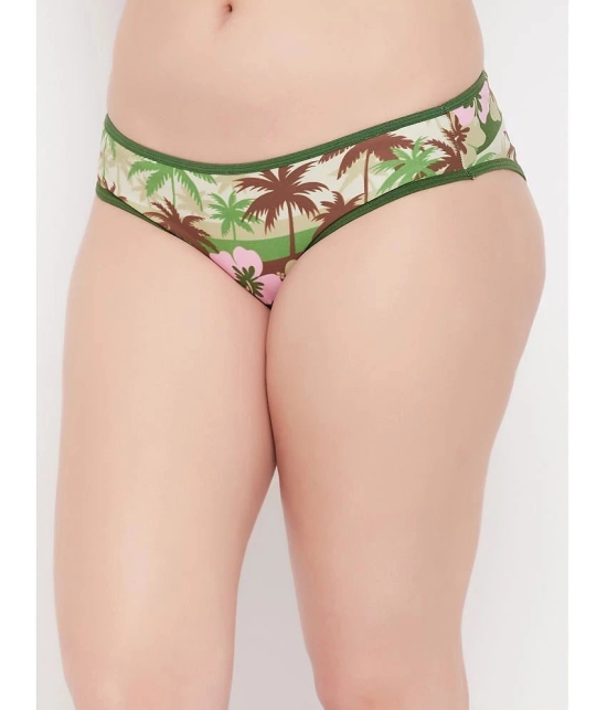 Clovia - Green Nylon Printed Womens Bikini ( Pack of 1 ) - None